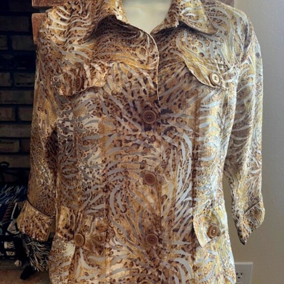 Sheer Button-down Shirt or Jacket - Picture 2 of 10